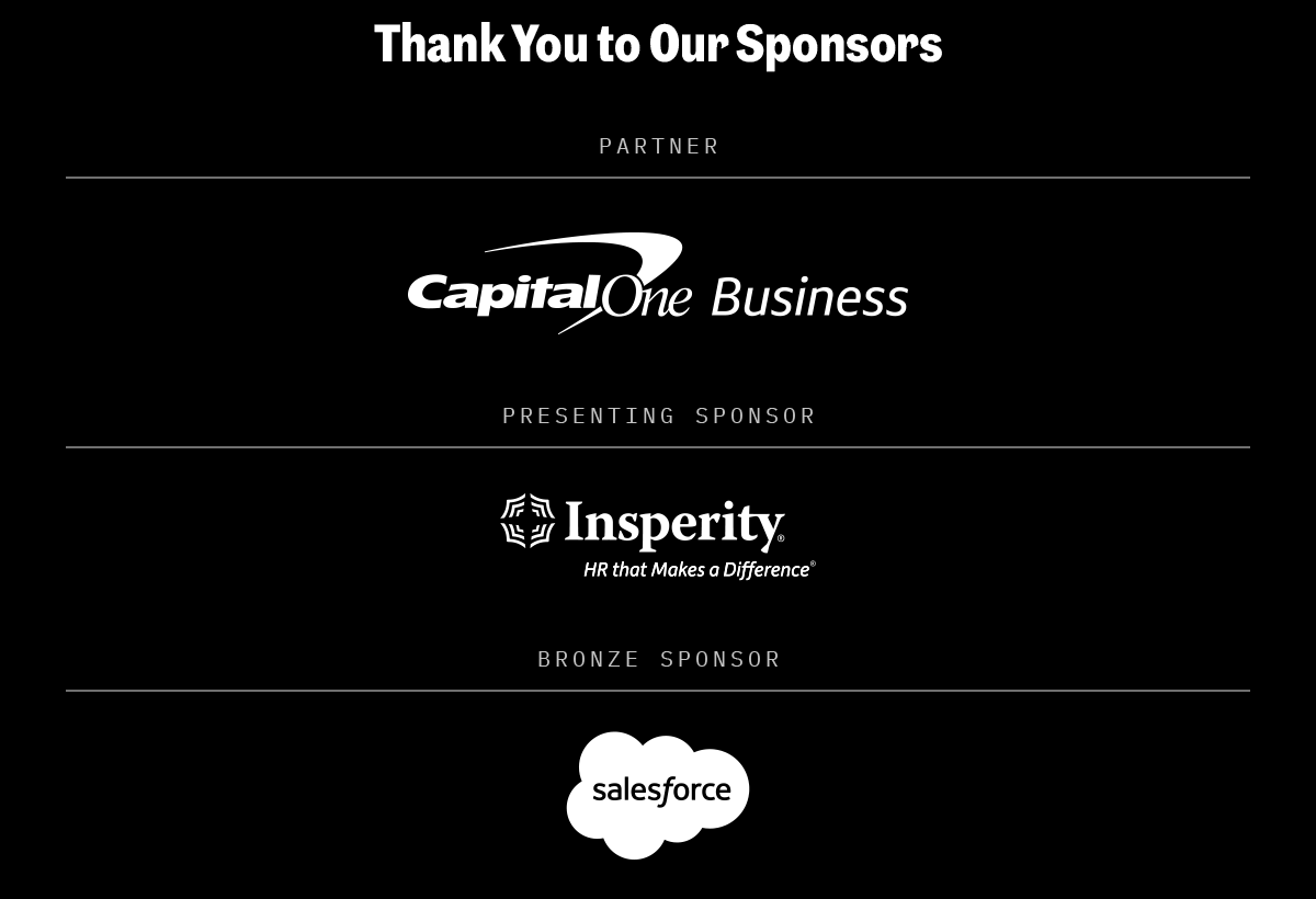 Thank You to Our Sponsors