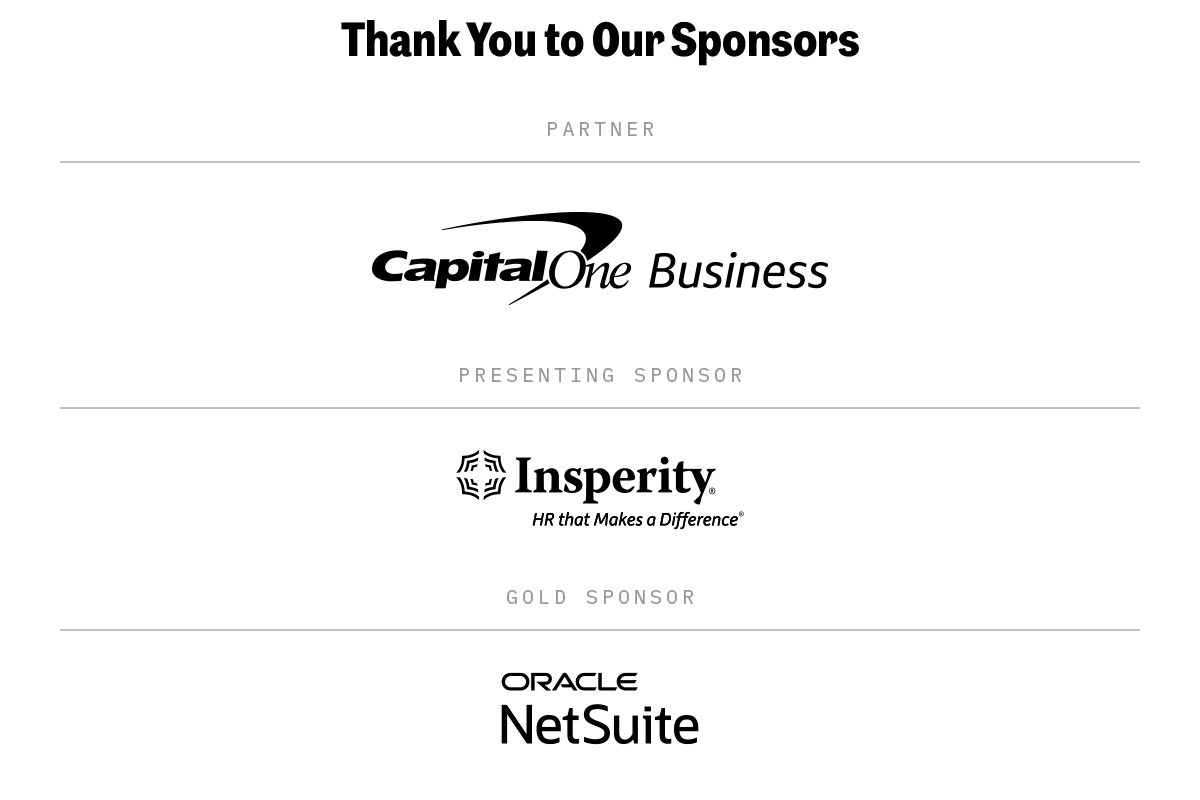 Thank You to Our Sponsors